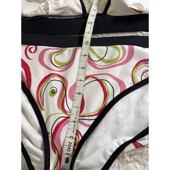 Spiegel 2 Piece Bikini Set String Halter New With Tags Mod Retro Swirl Size 18 - Picture 11 of 12